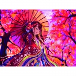 Картина по номерам на холсте ТРИ СОВЫ "Японское солнце", 30*40, с акриловыми красками и кистями, КХ_44116