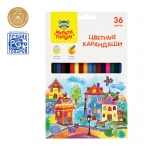 Карандаши цветные Мульти-Пульти "Невероятные приключения", 36цв., заточен., картон, европодвес, CP_41051