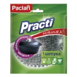 Губка для посуды Paclan "Practi", металлическая, 10*3,5см, 1шт., 408262