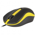 Мышь Smartbuy ONE 329, USB, черный, желтый, 2btn+Roll, SBM-329-KY