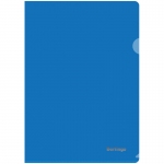 Папка-уголок Berlingo, А4, 180мкм, прозрачная синяя, AGp_04102