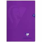 Тетрадь 48л., А4, клетка Clairefontaine "Mimesys", пластиковая обложка, фиолетовая, 90г/м2, 303162C_violet