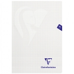 Тетрадь 48л., А4, клетка Clairefontaine "Mimesys", пластиковая обложка, белая, 90г/м2, 303162C_white