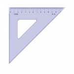 Треугольник 45°, 12см СТАММ, полистирол, прозрачный тонированный, ТК46