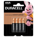 Батарейка Duracell Basic AAA (LR03) алкалиновая, 4BL, 5000394116085