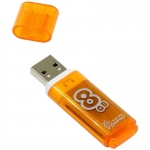 Память Smart Buy "Glossy"  8GB, USB 2.0 Flash Drive, оранжевый, SB8GBGS-Or