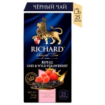 Чай Richard "Royal Goji & Wild Strawberry", черный с ароматом земляники и ягод годжи, 25 пакетиков по 2г, 101618