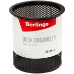 Подставка-стакан Berlingo "Steel&Style", металлическая, круглая, черная, BMs_41102