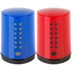 Точилка пластиковая Faber-Castell "Grip 2001 Mini" 1 отверстие, контейнер, красная/синяя, 183710