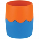 Подставка-стакан Мульти-Пульти, пластиковая, круглая, двухцветный сине-оранжевый, СН503МП