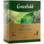 Чай Greenfield "Green Melissa", зеленый, 100 фольг. пакетиков по 1,5г., 0879-09