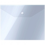 Папка-конверт на кнопке OfficeSpace А5 (190*240мм), 150мкм, пластик, прозрачная, 267532