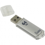 Память Smart Buy "V-Cut"  64GB, USB 3.0 Flash Drive, серебристый (металл. корпус ), SB64GBVC-S3