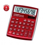 Калькулятор настольный Citizen CDC-80RDWB, 8 разрядов, двойное питание, 109*135*25мм, красный, CDC-80RDWB