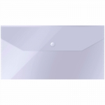 Папка-конверт на кнопке OfficeSpace С6, 150мкм, пластик, прозрачная, 267534