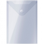 Папка-конверт на кнопке OfficeSpace А6 (105*148мм), 150мкм, пластик, прозрачная, 267536