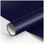 Упаковочная бумага глянц. 70*100см, MESHU "Dark blue", 90г/м2, М100_41101