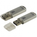 Память Smart Buy "V-Cut"  32GB, USB 2.0 Flash Drive, серебристый (металл. корпус ), SB32GBVC-S