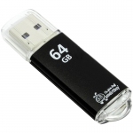 Память Smart Buy "V-Cut"  64GB, USB 2.0 Flash Drive, черный (металл. корпус ), SB64GBVC-K