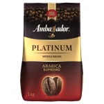 Кофе в зернах Ambassador "Platinum", пакет, 1кг, ШФ000024324
