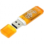 Память Smart Buy "Glossy"  32GB, USB 2.0 Flash Drive, оранжевый, SB32GBGS-Or
