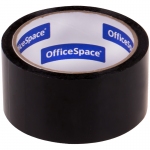 Клейкая лента упаковочная OfficeSpace, 48мм*40м, 45мкм, черная, ШК, КЛ_18878