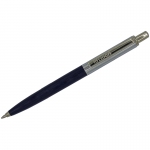 Ручка шариковая Luxor "Star" синяя, 1,0мм, корпус синий/хром, кнопочный механизм, 1126