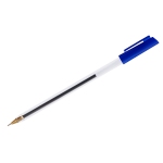 Ручка шариковая СТАММ "РШ 800" синяя, 0,7мм, прозрачный корпус, РШ800