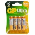 Батарейка GP Ultra AA (LR6) 15AU алкалиновая, BC4, GP 15AU-CR4