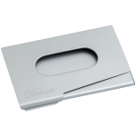 Визитница карманная Delucci из алюминия серебристого цвета, легкий доступ, подарочная упаковка, BCh_46002
