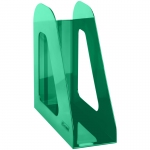 Лоток для бумаг вертикальный СТАММ "Фаворит", тонированный зеленый, ширина 90мм, ЛТВ-30557