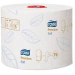 Бумага туалетная Tork "Premium"(Т6) 2-слойная, Mid-size рулон, 90м/рул., мягкая, тиснение, белая, 127520