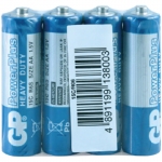 Батарейка GP PowerPlus AA (R6) 15G солевая, OS4, GP 15CEBRA-2S4