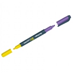 Текстовыделитель двусторонний Berlingo "Textline HL220" желтый/фиолетовый, 0,5-4мм, T2031