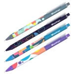Ручка шариковая автоматическая Berlingo "Balance" синяя, 0,7мм, грип, рисунок на корпусе,soft touch, ассорти, Cbm_07S18