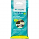 Салфетки чистящие влажные Defender, для поверхностей, в мягкой упаковке, 20шт., 30200