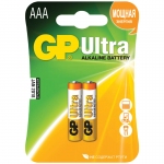 Батарейка GP Ultra AAA (LR03) 24AU алкалиновая, BC2, GP 24AU-CR2