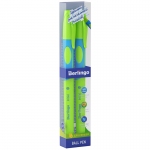 Ручка шариковая Berlingo "Initial", для левшей, светло-синяя, 0,7мм, 2шт., PET-пенал с европодвесом, CBp_70700_2L
