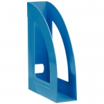 Лоток для бумаг вертикальный СТАММ "Респект", голубой, ЛТ252