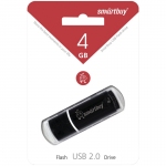 Память Smart Buy "Crown"  4GB, USB 2.0 Flash Drive, черный, SB4GBCRW-K