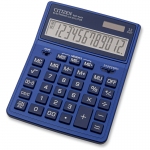 Калькулятор настольный Citizen SDC444XRNVE, 12 разрядов, двойное питание, 155*204*33мм, темно-синий, SDC444XRNVE