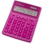 Калькулятор настольный Citizen SDC444XRPKE, 12 разрядов, двойное питание, 155*204*33мм, розовый, SDC444XRPKE