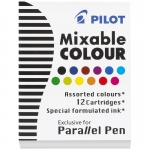 Картриджи с тушью Pilot "Parallel Pen" 12цв., 12шт., картонная коробка, IC-P3-AST