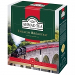 Чай Ahmad Tea "Английский завтрак", черный, 100 фольг. пакетиков по 2г, 600i-08