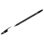 Ручка шариковая СТАММ "555" черная, 0,7мм, тонированный корпус, РШ-30400