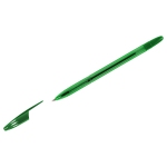 Ручка шариковая СТАММ "555" зеленая, 0,7мм, тонированный корпус, РШ-30402