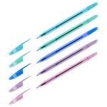 Ручка шариковая СТАММ "555" синяя, 0,7мм, пастель микс, РШ-30410