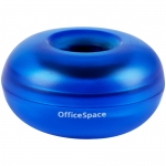 Скрепочница магнитная OfficeSpace, без скрепок, тонированная синяя, картонная коробка, 331461