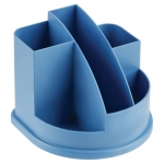 Настольная подставка СТАММ "Авангард", пластиковая, сине-голубая, ОР540