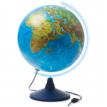Глобус физико-политический Globen, 40см, с подсветкой от сети на круглой подставке, Ке014000246